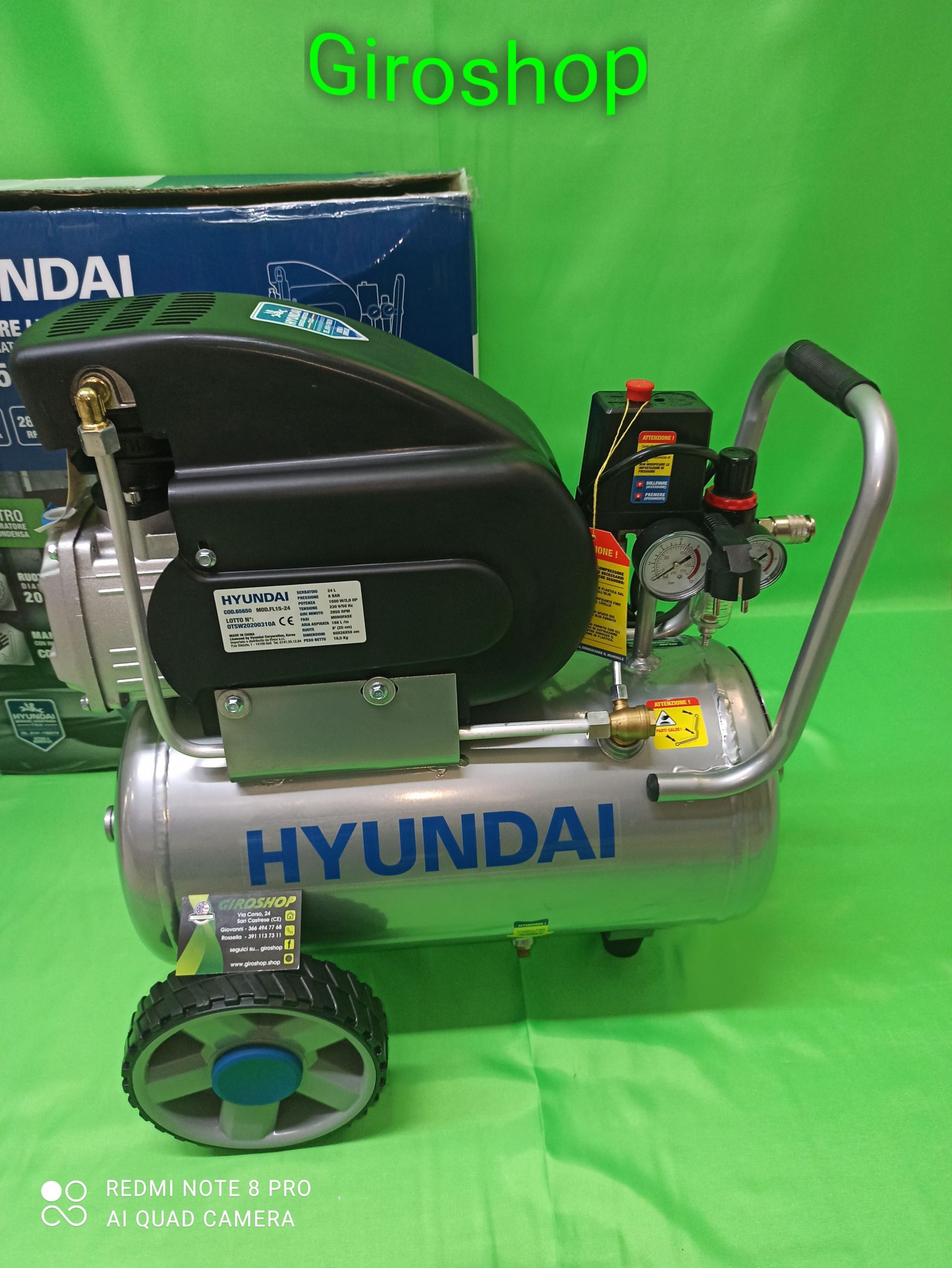 Compressore aria 24 lt Hyundai 65650